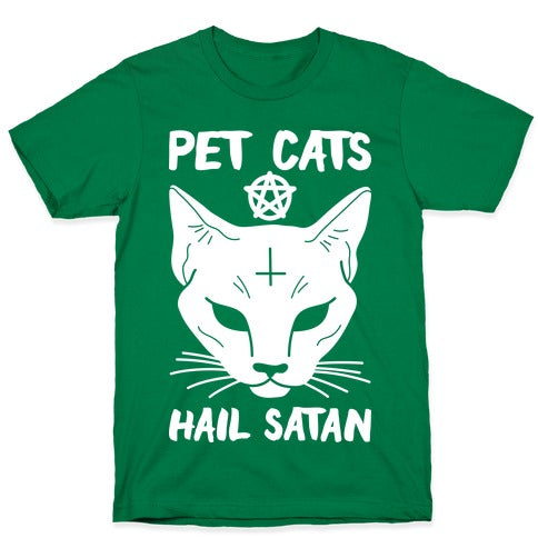 Pet Cats Hail Satan Sphynx T-Shirt
